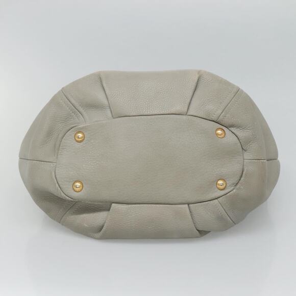 PRADA Hand Bag Leather Gray - Picture 9 of 13